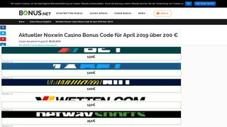 
                            9. Noxwin Casino Bonus Code 01/2019 » 2 Gutscheine im User-Test