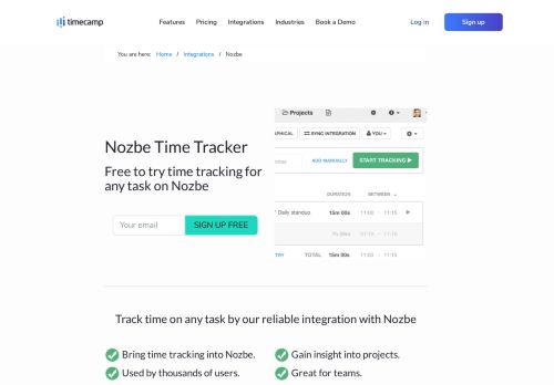 
                            11. Nozbe time tracker integrations with TimeCamp