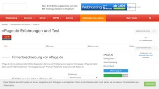 
                            8. nPage.de Erfahrungen & Test 2019 Anbieter - Hosttest