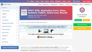 
                            12. NPAT 2019 Application Form, Dates, Syllabus, Pattern - Getmyuni