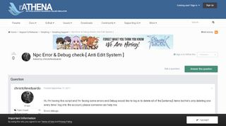 
                            2. Npc Error & Debug check-[ Anti Edit System ] - Scripting Support ...