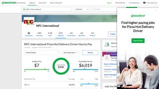 
                            5. NPC International Pizza Hut Delivery Driver Salaries | Glassdoor