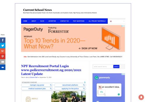 
                            11. NPF Recruitment Portal Login www.policerecruitment.ng 2019/2020 ...