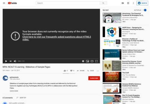 
                            6. NPIA: NCALT E-Learning - Slideshow of Sample Pages - YouTube