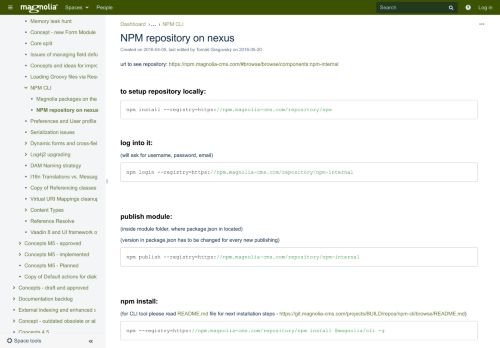 
                            10. NPM repository on nexus - Magnolia Development - Magnolia