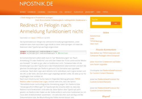 
                            8. npostnik.de Redirect in Felogin nach Anmeldung funktioniert nicht