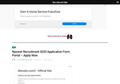 
                            4. Npower Recruitment 2018-2019 Application Registration Form ...