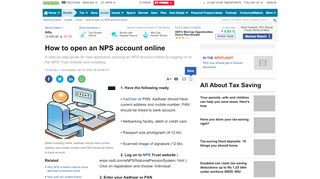 
                            10. NPS Account: How to open an NPS account online