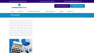 
                            6. NPS Calculator – SBI Pension Funds (P) Ltd.