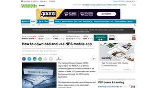 
                            3. NPS: How to download and use NPS mobile app - The Economic Times