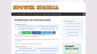 
                            7. npvn.npower.gov.ng | How to Login to NPVN Dashboard - Npower