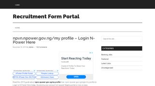 
                            11. npvn.npower.gov.ng/my profile 2019 - See How To Login N-Power ...