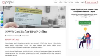 
                            3. NPWP: Cara Daftar NPWP Online | OnlinePajak