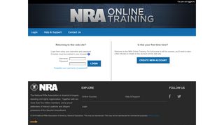 
                            9. NRA Online Training: Login to the site