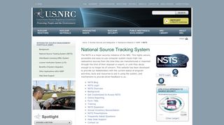 
                            11. NRC: National Source Tracking System