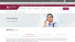 
                            3. NRI Phone Banking 24x7 NRI Banking Assistance - Axis Bank