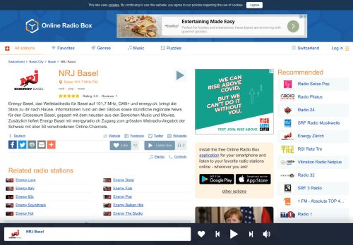 
                            2. NRJ Basel Listen Live - 101,7 MHz FM, Basel, Switzerland | Online ...