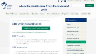 
                            4. NRP Online Examination | Canadian Paediatric Society