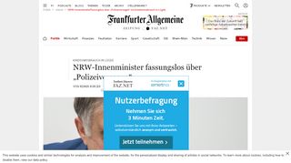 
                            12. NRW-Innenministerfassungslos über „Polizeiversagen“ im ... - FAZ