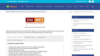 
                            12. NSE NMFII Online Mutual Fund Investment and Transaction Facility ...