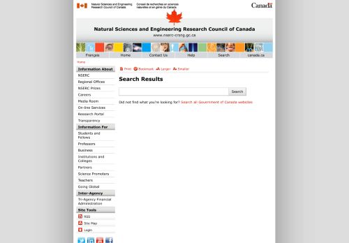 
                            12. NSERC - Search - crsng - nserc