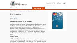 
                            4. NSF Mastercard - Norsk Sykepleierforbund