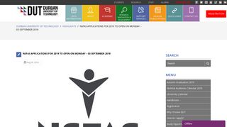 
                            2. NSFAS applications for 2019 to open on Monday – 03 ... - DUT's