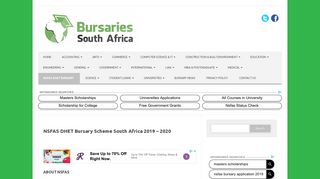 
                            10. NSFAS Funding South Africa 2019 - 2020 - Bursaries South Africa
