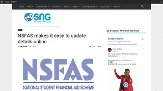 
                            6. NSFAS makes it easy to update details online - SNG