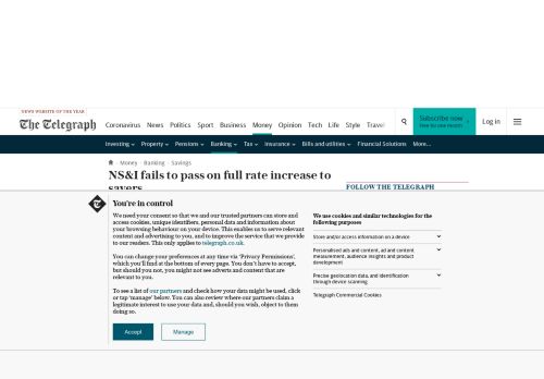 
                            4. NS&I fails to pass on full rate increase to savers - The ...