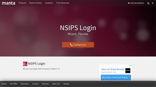 
                            9. NSIPS Login Miami FL, 33157 – Manta.com