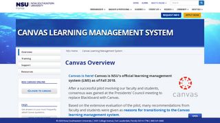
                            12. NSU Canvas Learning Management System - Nova Southeastern ...