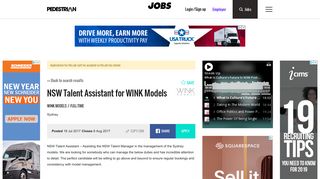 
                            6. NSW Talent Assistant for WINK Models | Pedestrian TV