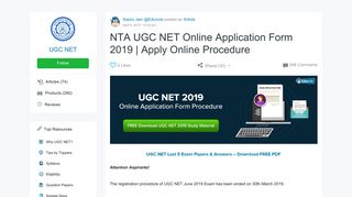 
                            11. NTA UGC NET Online Application Form 2019 | Apply Online Procedure