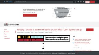 
                            13. ntop - NTopng - Unable to start HTTP server on port 3000 - Can't login ...