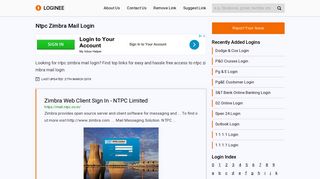 
                            5. Ntpc Zimbra Mail Login