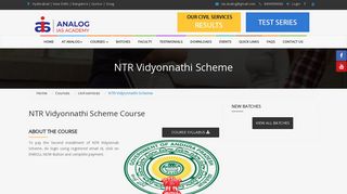 
                            8. NTR Vidyonnathi Scheme - Analog IAS Institute