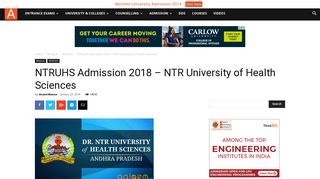 
                            6. NTRUHS Admission 2018 – NTR University of Health Sciences ...