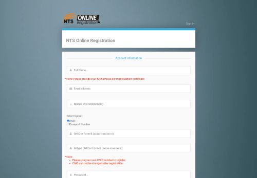 
                            3. .::NTS Registration:: - NTS Datacell