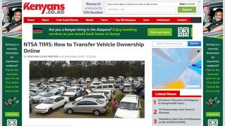 
                            13. NTSA TIMS: How to Transfer Vehicle Ownership Online - Kenyans.co.ke