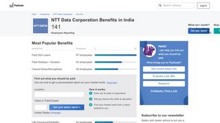 
                            9. NTT Data Corporation Benefits & Perks | PayScale India