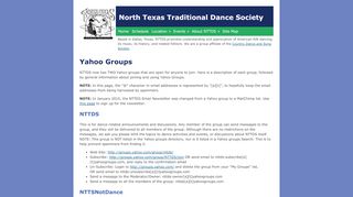 
                            13. NTTDS Yahoo Groups - North Texas Traditional Dance Society