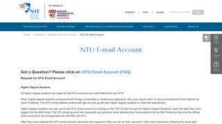 
                            9. NTU E-mail Account | National Institute of Education (NIE), Singapore