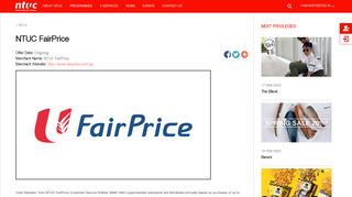 
                            3. NTUC U Portal - NTUC FairPrice