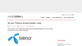 
                            8. Nu kan Telenor-kunder betale i rater | Mobilsiden.dk