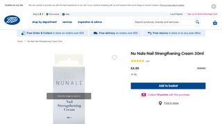 
                            12. Nu Nale Nail Strengthening Cream 30ml - Boots Ireland