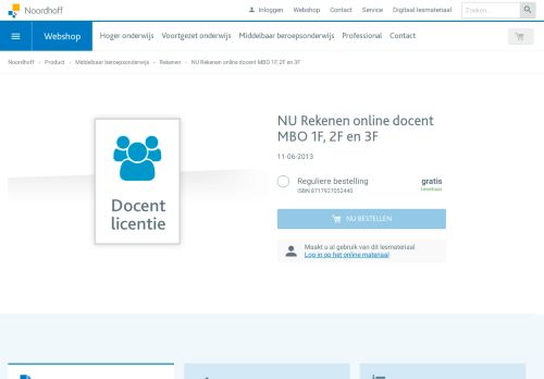 
                            10. NU Rekenen online docent MBO 1F, 2F en 3F - Noordhoff Uitgevers