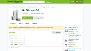 
                            12. Nu Skin ageLOC Reviews - ProductReview.com.au