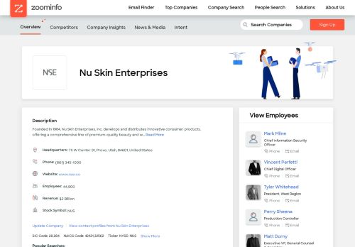 
                            9. Nu Skin Enterprises , Inc. | ZoomInfo.com