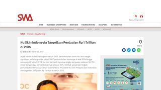 
                            11. Nu Skin Indonesia Targetkan Penjualan Rp 1 Trilliun di 2015 | SWA.co ...
